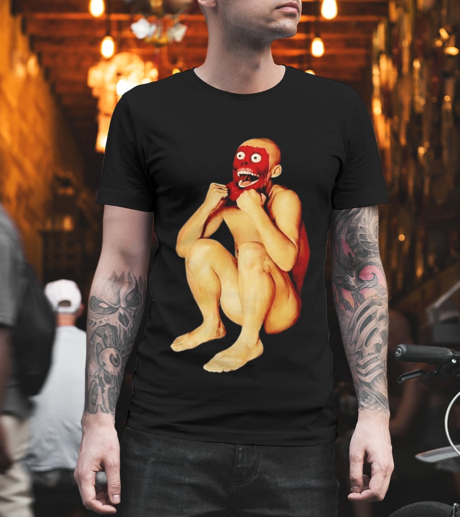 Face Off Meme Bald Character Peeling Illusion T-Shirt