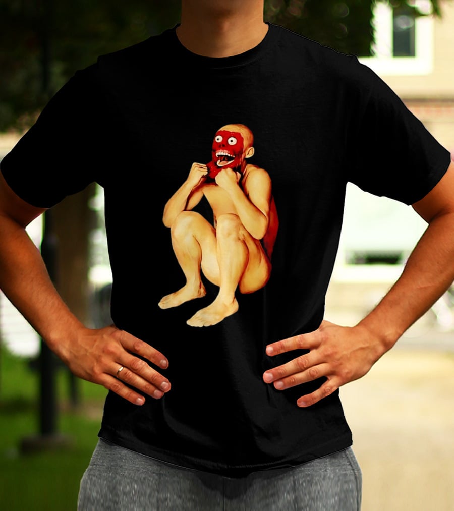 Face Off Meme Bald Character Peeling Illusion T-Shirt