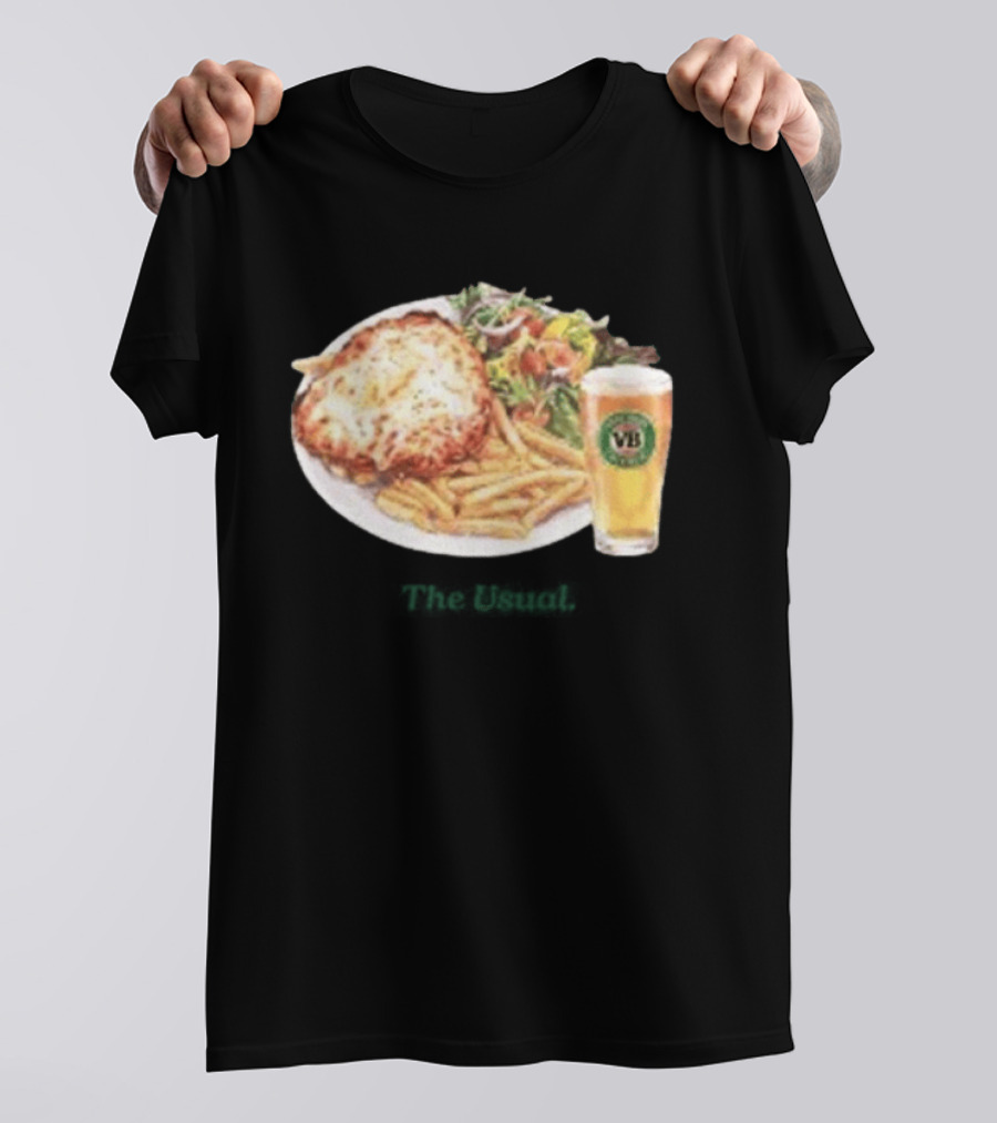 Victoria Bitter The Usual Pot And Parma With VB Pint And Parma Meal T-Shirt