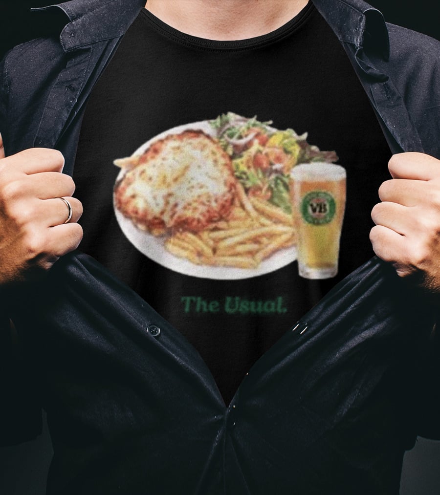 Victoria Bitter The Usual Pot And Parma With VB Pint And Parma Meal T-Shirt