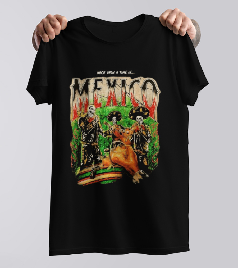 Warren Lotas Mexico Day Of The Dead Mariachi Skulls T-Shirt