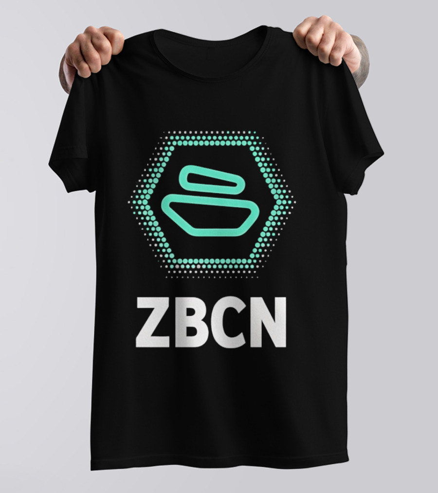 Zebec Network ZBCN Token Hexagon Mint Blue T-Shirt