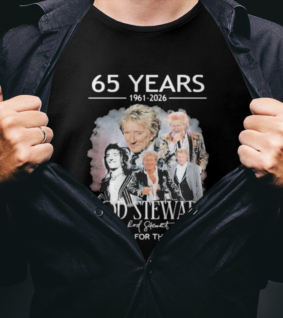 65 Years 1961 2026 Rod Stewart Thank You For The Memories T-Shirt