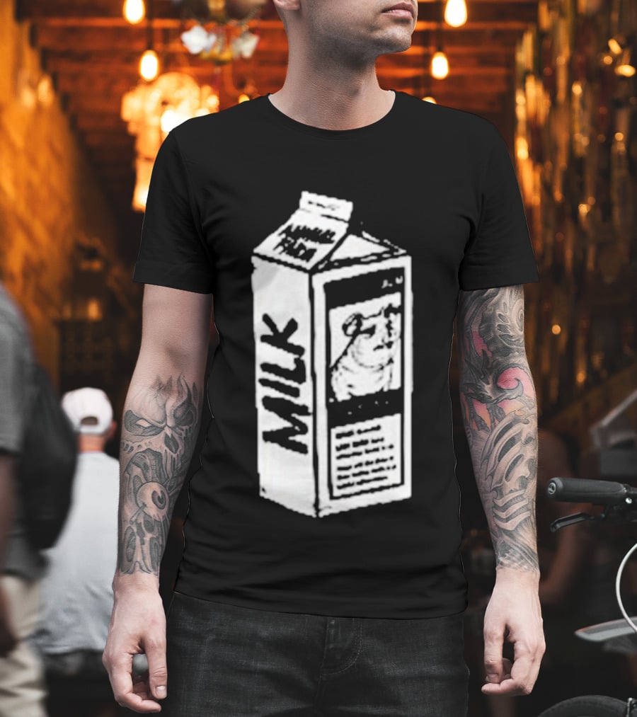 Angel Animal Farm MILK Missing Pig T-Shirt