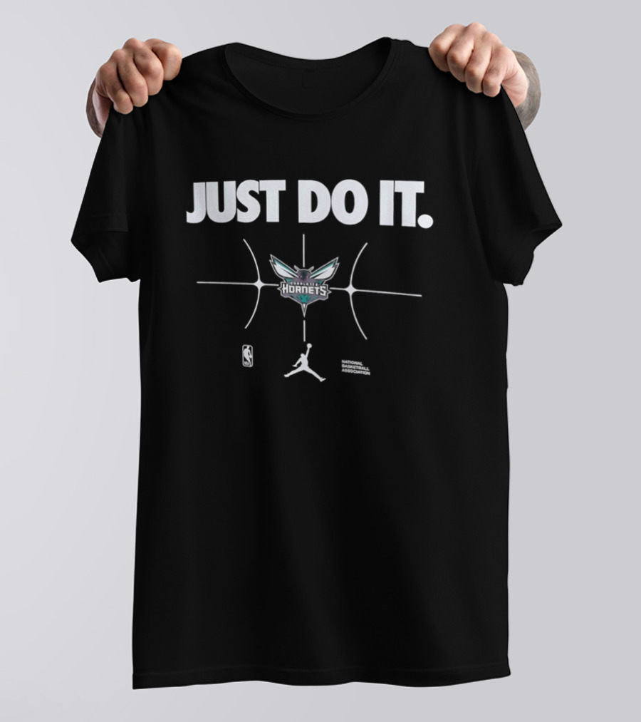 Charlotte Hornets Just Do It Basketball Team Logo Nike T-Shirt