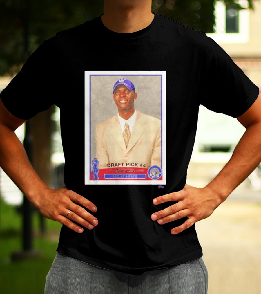 Toronto Raptors Chris Bosh 2003 Topps Draft Pick #4 Basketball Card T-Shirt