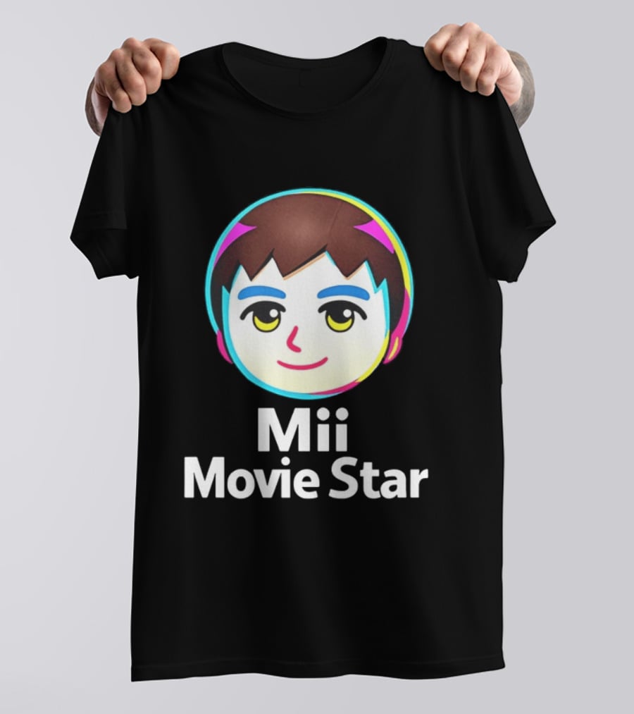 Mii Movie Star Icon Face Emojis T-Shirt