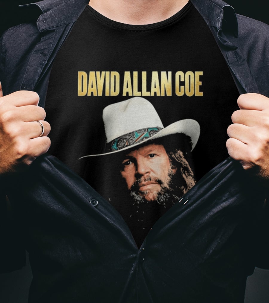 David Allan Coe Country Music Iconic Cowboy Hat T-Shirt