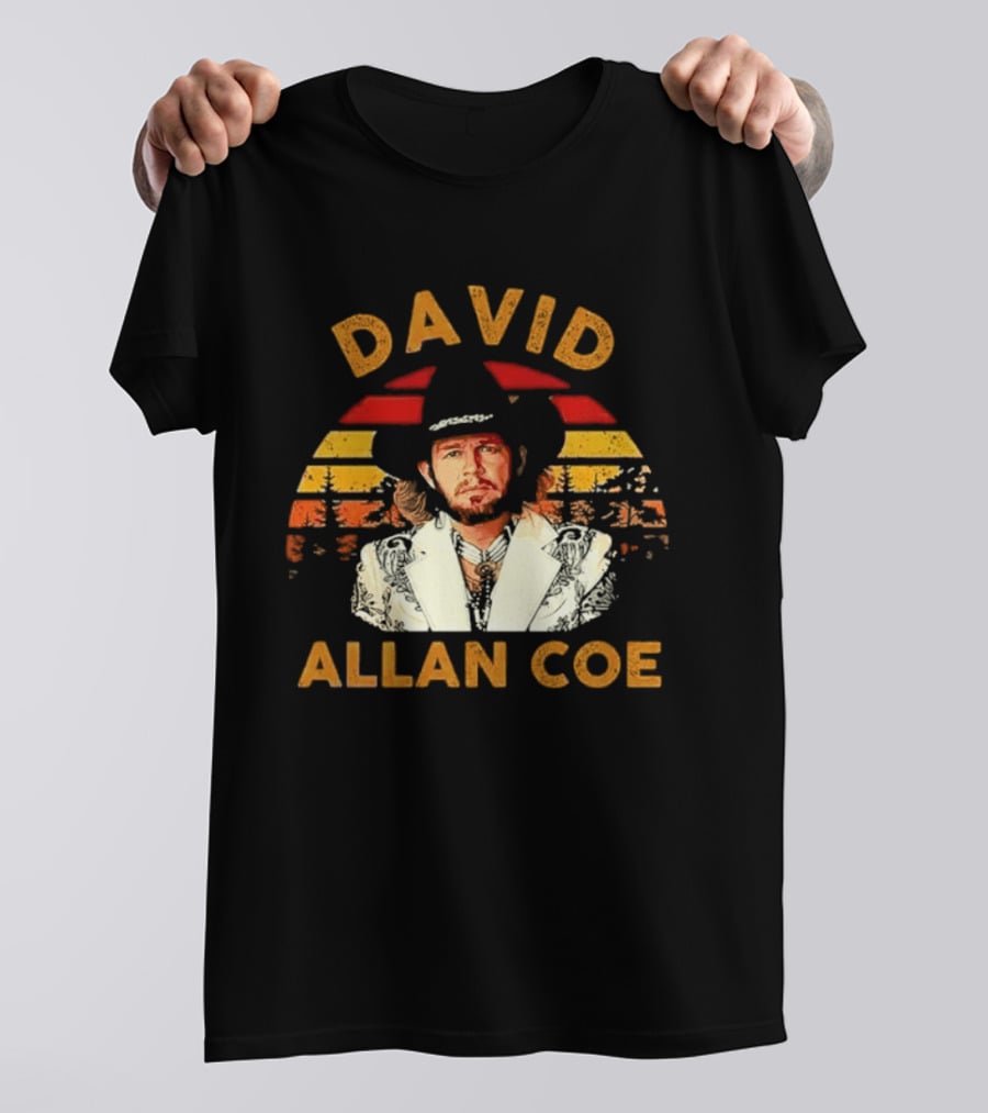 David Allan Coe Sunset Country Music T-Shirt