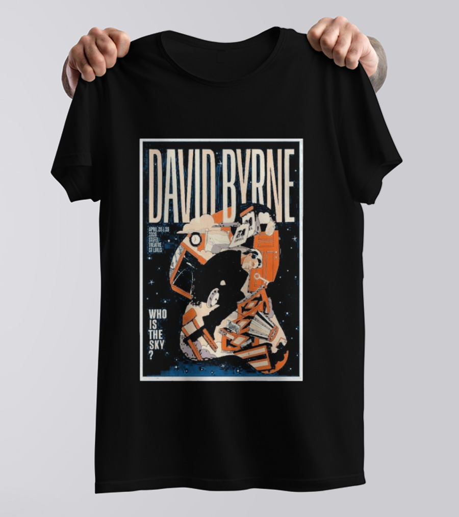 David Byrne Stifel Theatre St. Louis April 28 29 2026 Who Is The Sky T-Shirt