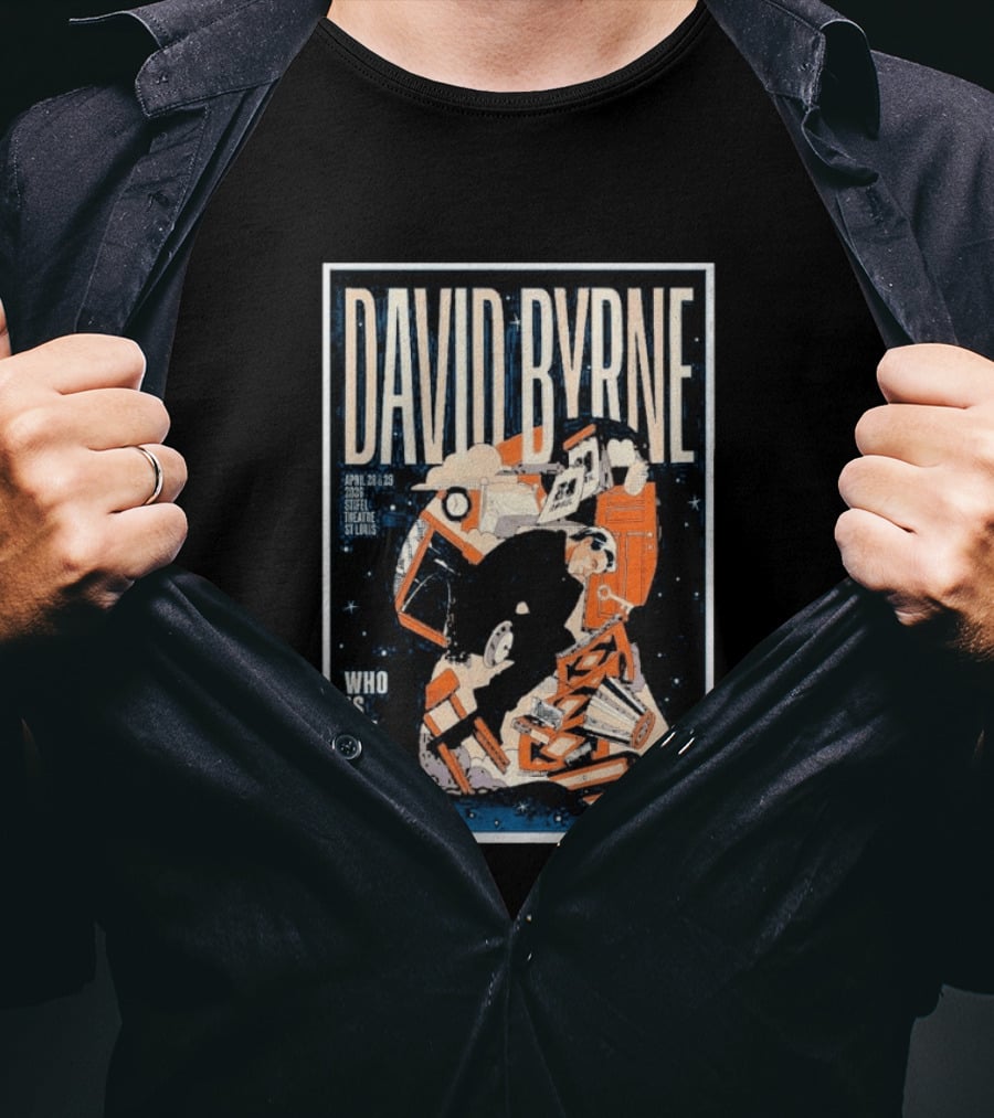 David Byrne Stifel Theatre St. Louis April 28 29 2026 Who Is The Sky T-Shirt