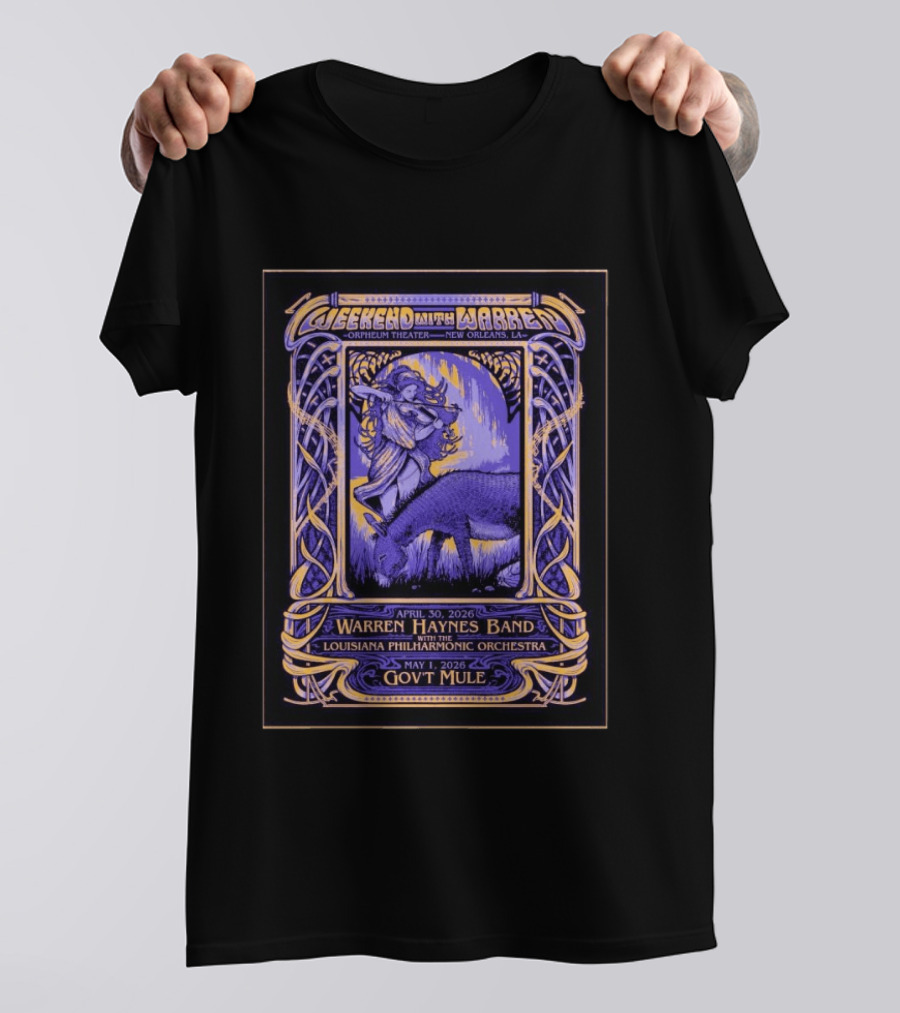 Weekend With Warren Haynes Band New Orleans Orpheum Theater April 30 May 1 2026 Louisiana Philharmonic Orchestra Gov't Mule T-Shirt
