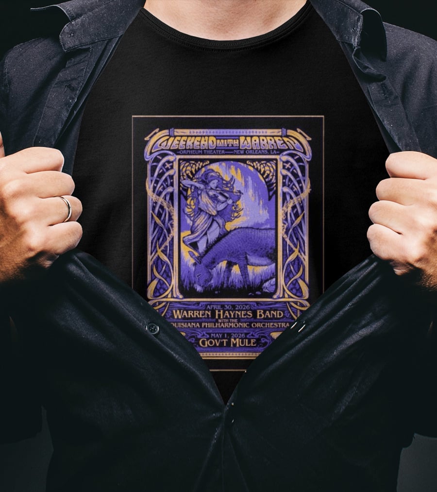 Weekend With Warren Haynes Band New Orleans Orpheum Theater April 30 May 1 2026 Louisiana Philharmonic Orchestra Gov't Mule T-Shirt