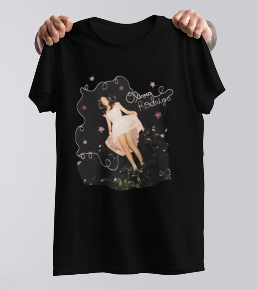 Olivia Rodrigo Youth Unraveled Tour Whimsical Pink Dress And Floral Visual T-Shirt
