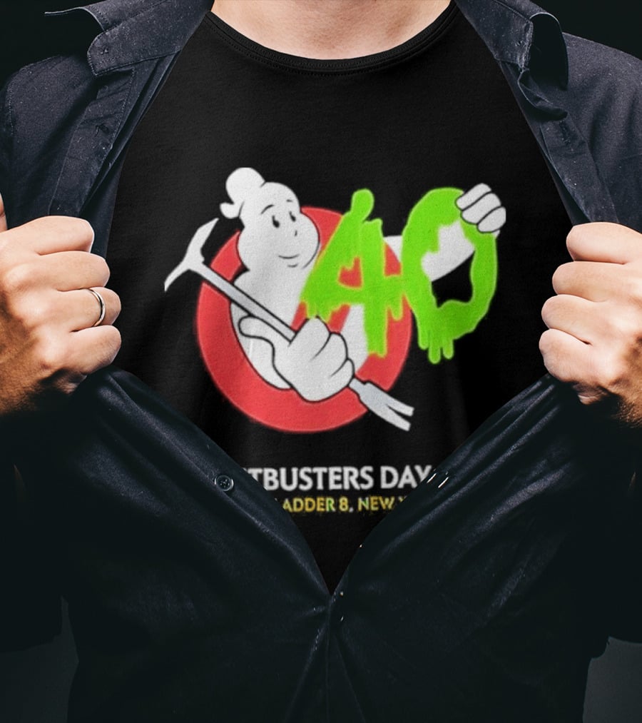 Ghostbusters Day 2024 40th Anniversary Hook Ladder 8 New York NY T-Shirt