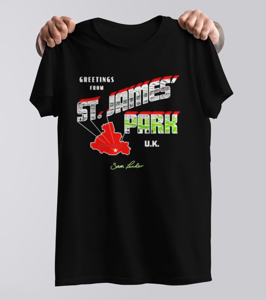Greetings From St James Park UK Soccer Stadium Souvenir T-Shirt