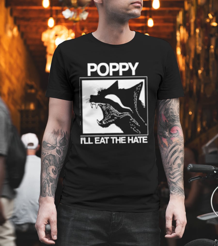 Poppy Feral I'll Eat The Hate Wolf T-Shirt