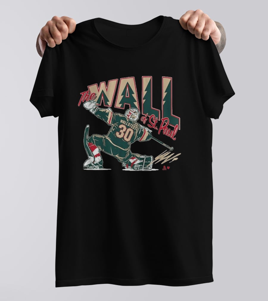 The Wall Of St. Paul Jesper Wallstedt 30 Hockey Goalie T-Shirt