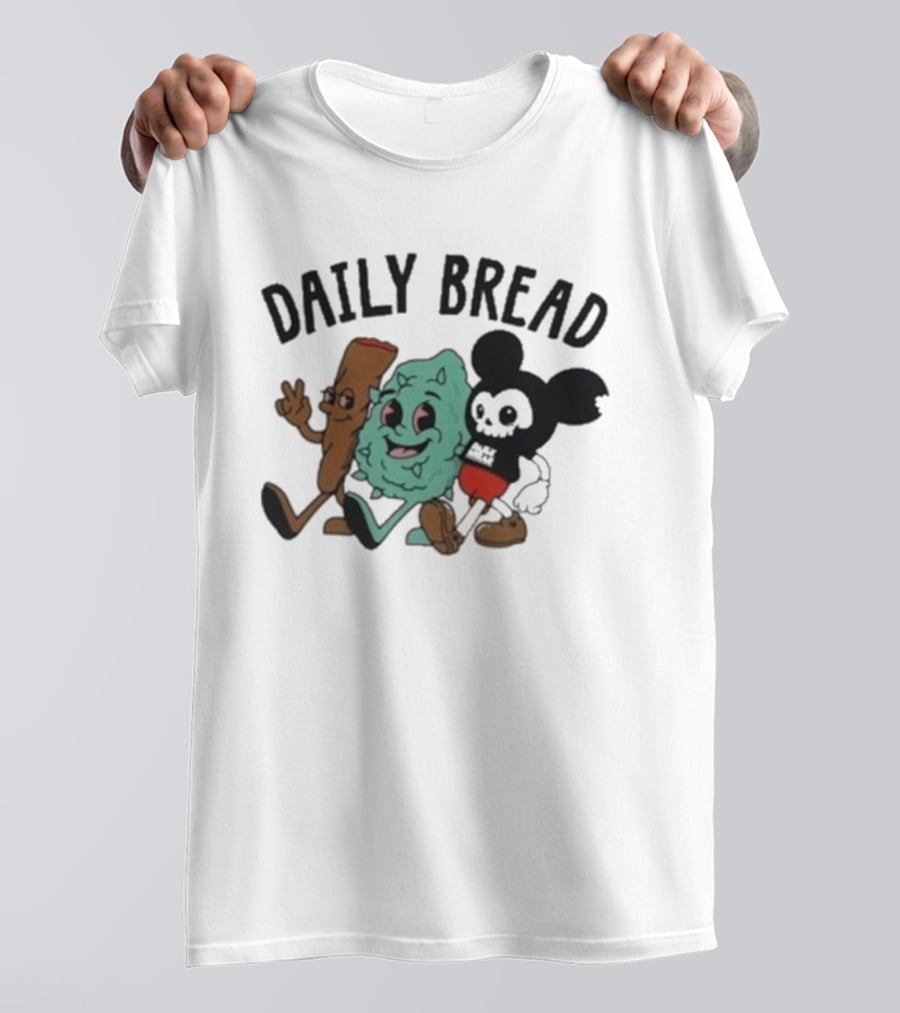 Daily Bread 420 Heavyweight Cartoon Characters Walking Trio T-Shirt