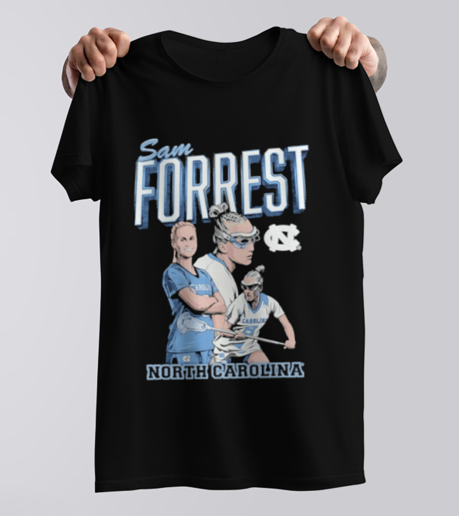 Sam Forrest UNC Tar Heels North Carolina Women's Lacrosse T-Shirt