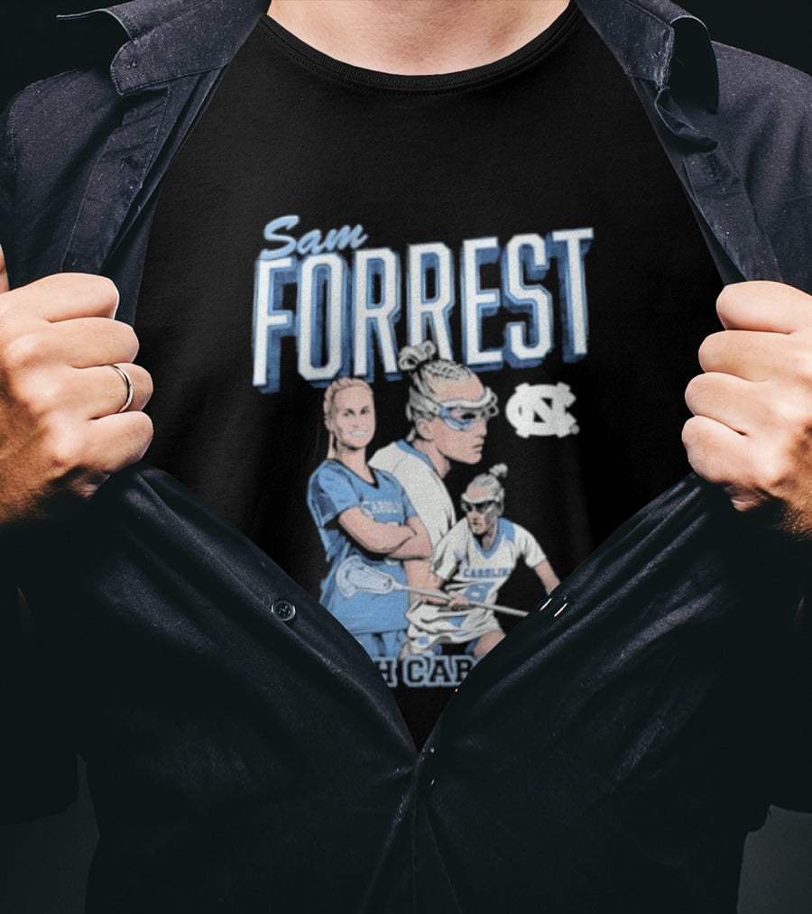 Sam Forrest UNC Tar Heels North Carolina Women's Lacrosse T-Shirt