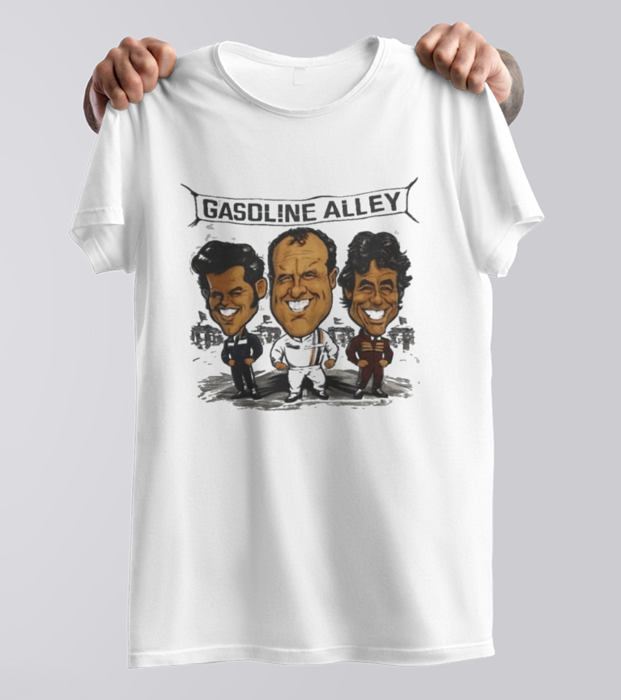 Gasoline Alley Caricature Classic Racing Characters T-Shirt