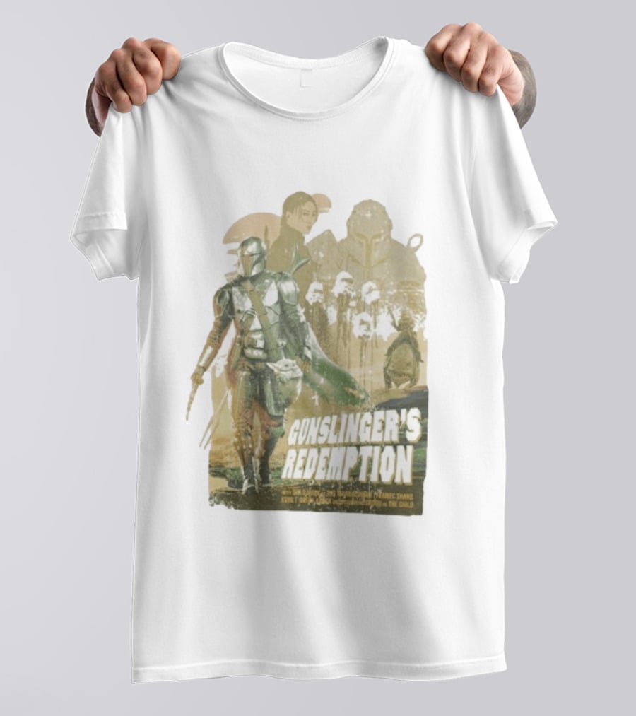 Gunslinger's Redemption Star Wars Heroes Villains 2026 Mandalorian Boba Fett Fennec Shand T-Shirt