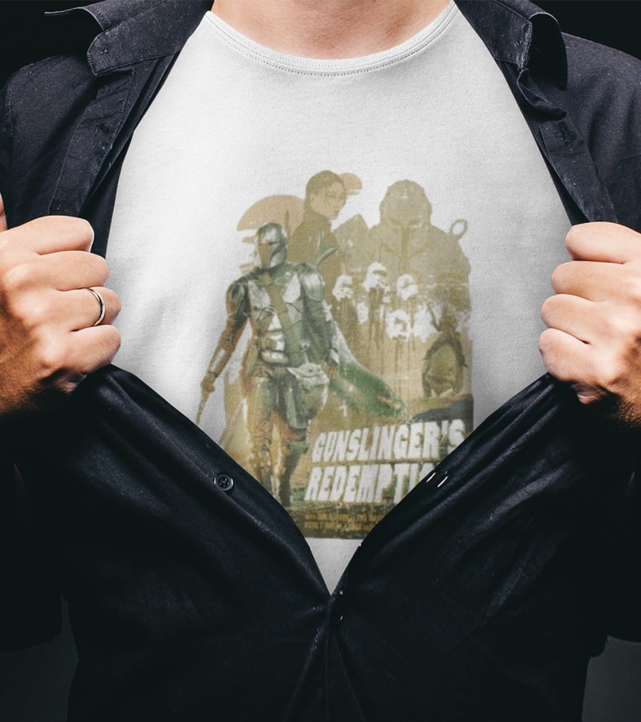 Gunslinger's Redemption Star Wars Heroes Villains 2026 Mandalorian Boba Fett Fennec Shand T-Shirt