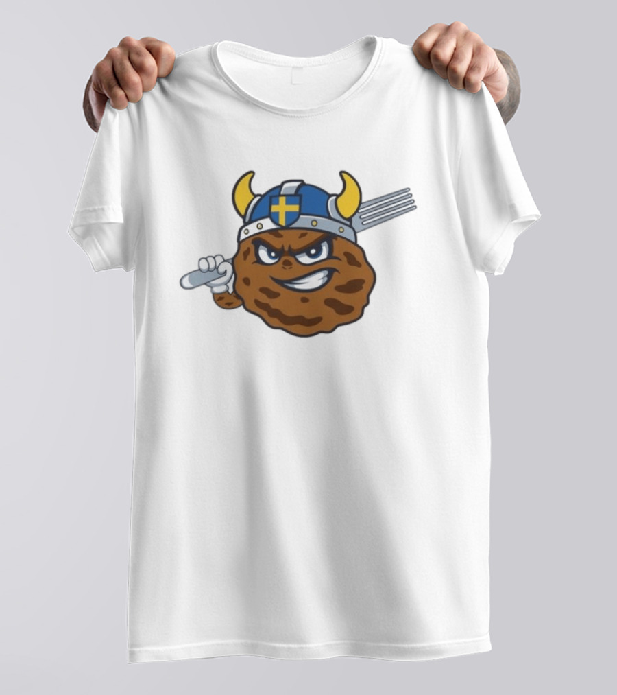 Kane County Cougars Swedish Meatballs 2026 Baseball Viking Helmet Fork T-Shirt
