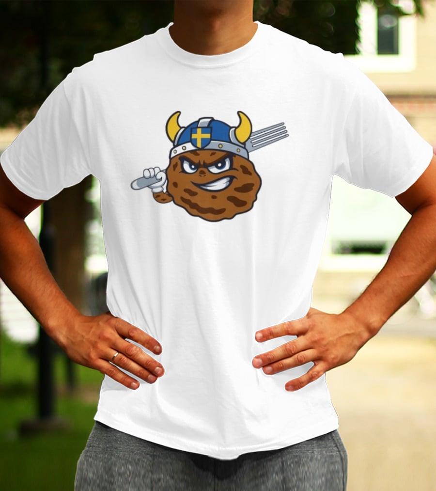 Kane County Cougars Swedish Meatballs 2026 Baseball Viking Helmet Fork T-Shirt