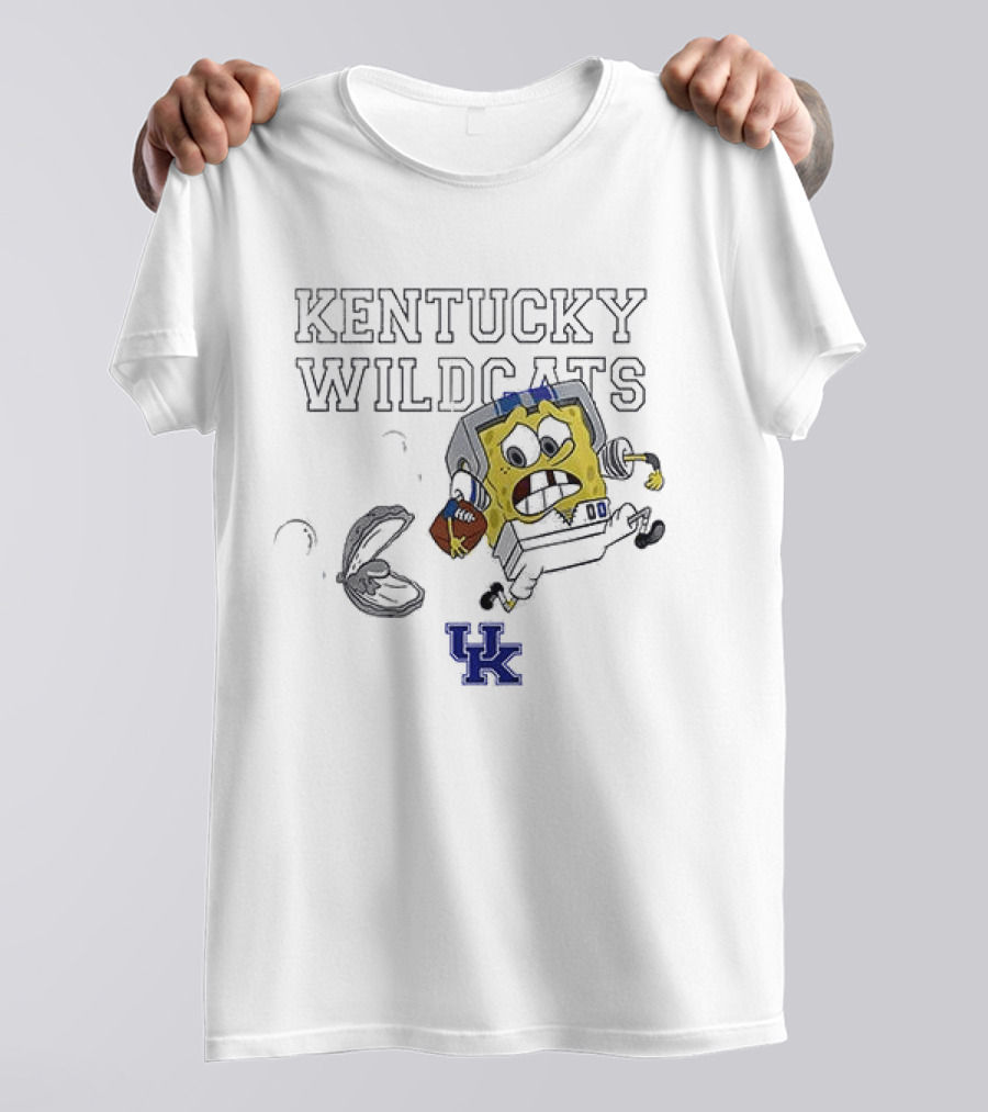 Kentucky Wildcats Spongebob SquarePants Football Collaboration T-Shirt