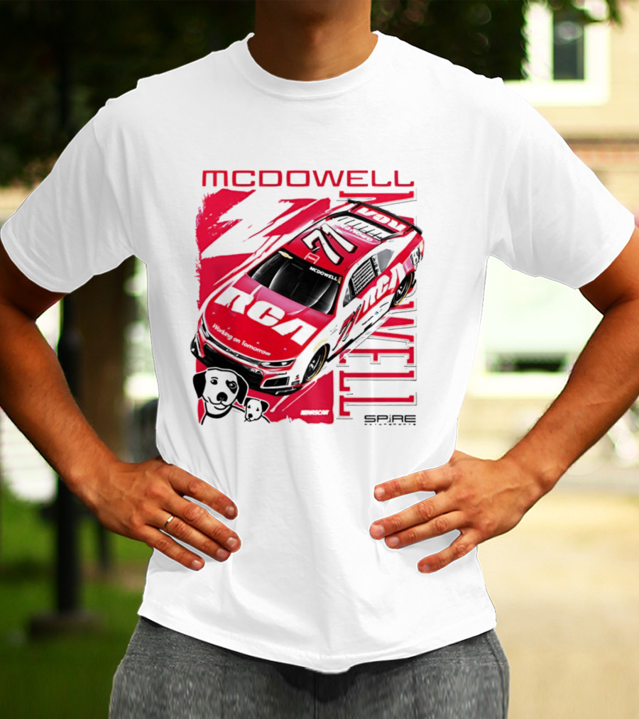 McDowell RCA 2026 Racing Car Number 34 Spire Motorsports T-Shirt