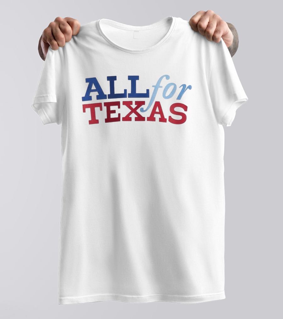 All For Texas Rangers Hockey Jersey Giveaway 2026 T-Shirt