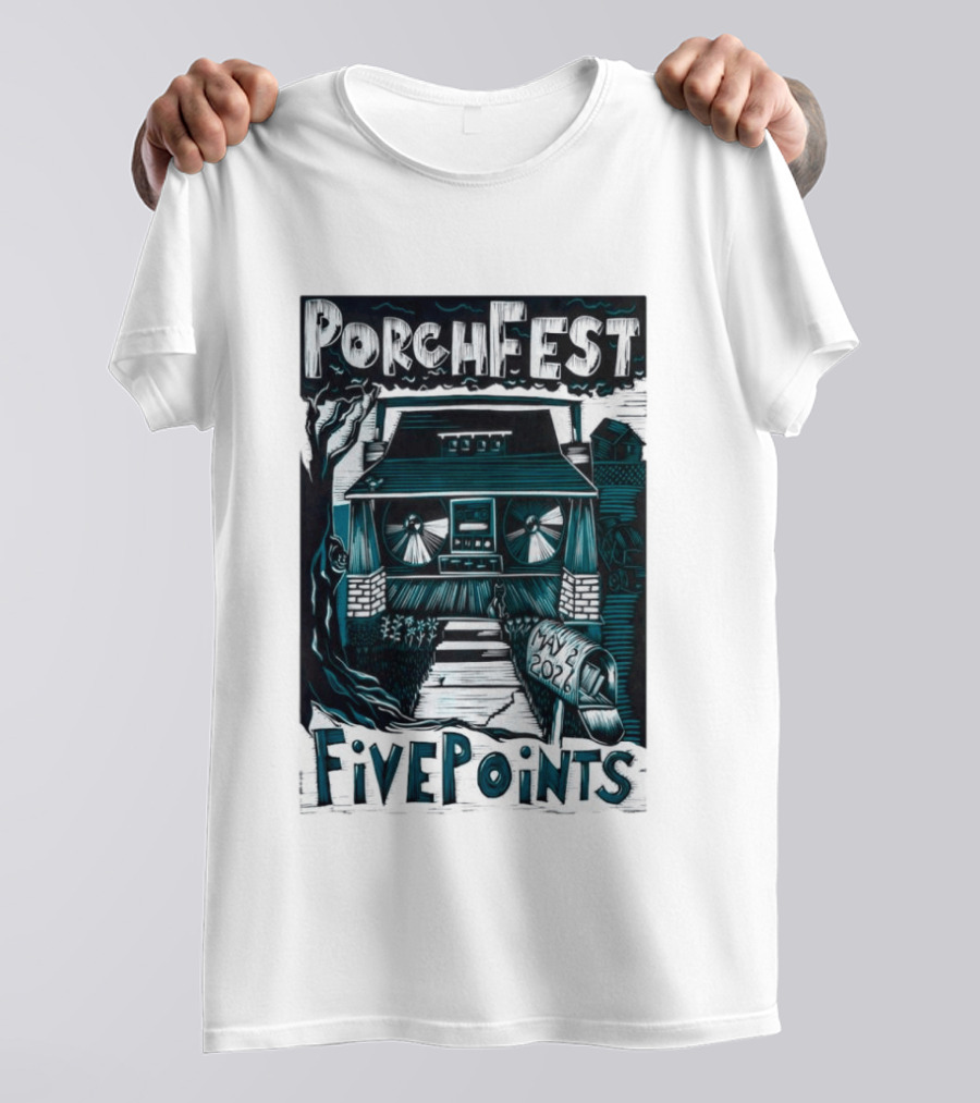 PorchFest FivePoints May 2026 Huntsville AL Music Event T-Shirt
