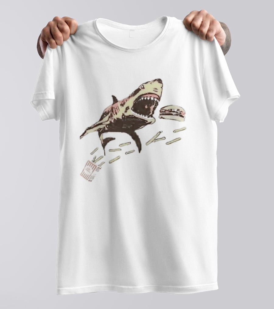 Whataburger Shark Eating Burger And Fries T-Shirt