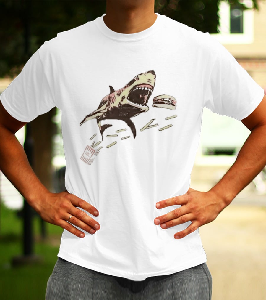 Whataburger Shark Eating Burger And Fries T-Shirt