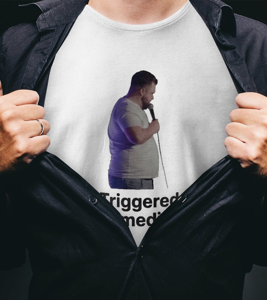 Triggered Comedian Stand Up Microphone Performance T-Shirt