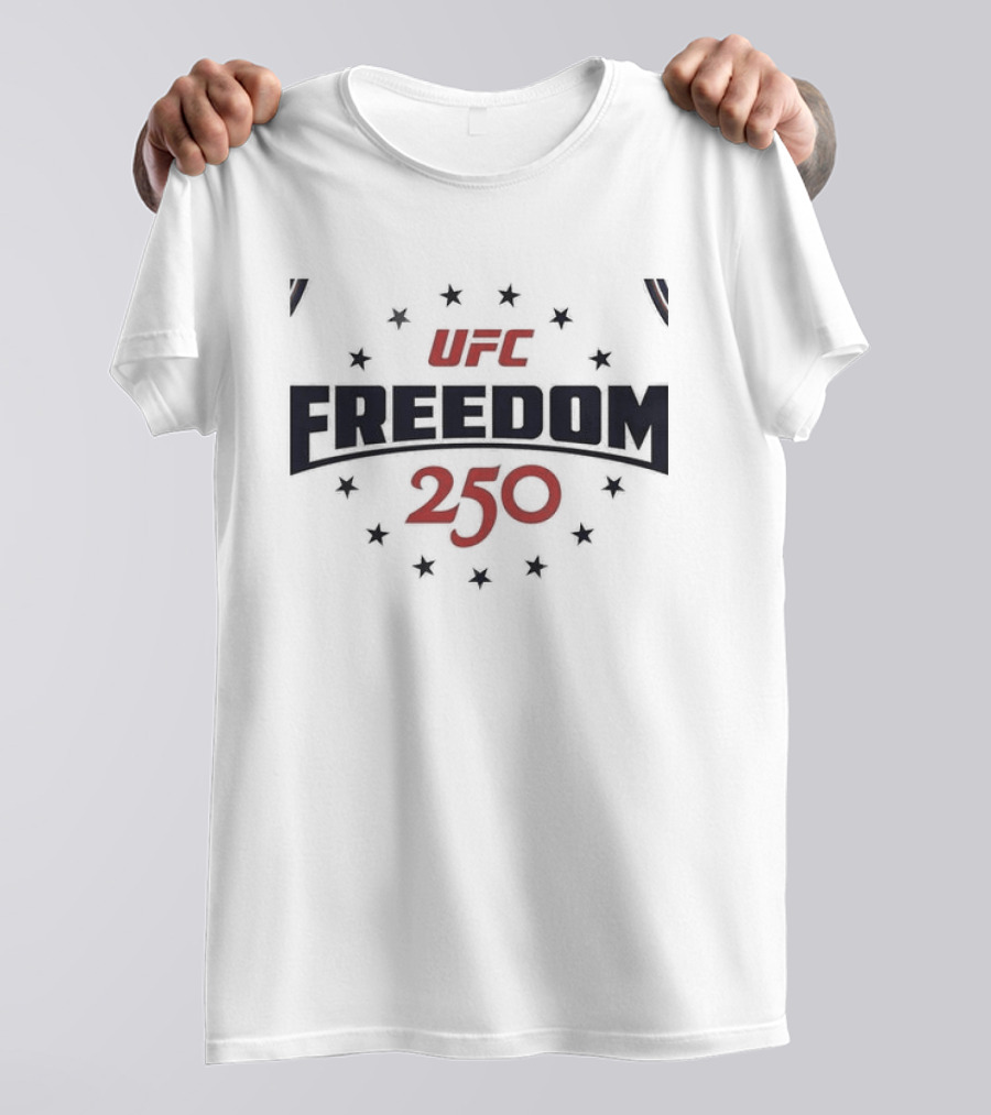 UFC Freedom 250 Commemorative Basketball Stars And Stripes T-Shirt
