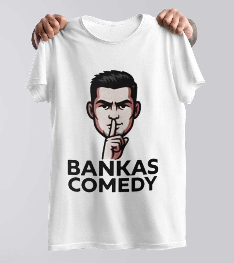 Bankas Comedy Silenced Finger Gesture T-Shirt