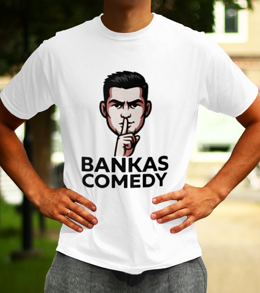 Bankas Comedy Silenced Finger Gesture T-Shirt