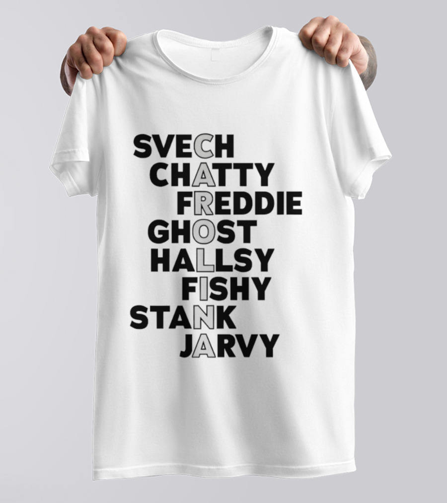 Carolina Hurricanes Svech Chatty Freddie Ghost Hallsy Fishy Stank Jarvy T-Shirt