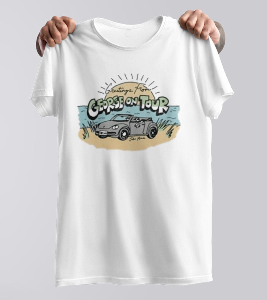 Greetings From George On Tour Beach Car Jake Minch T-Shirt