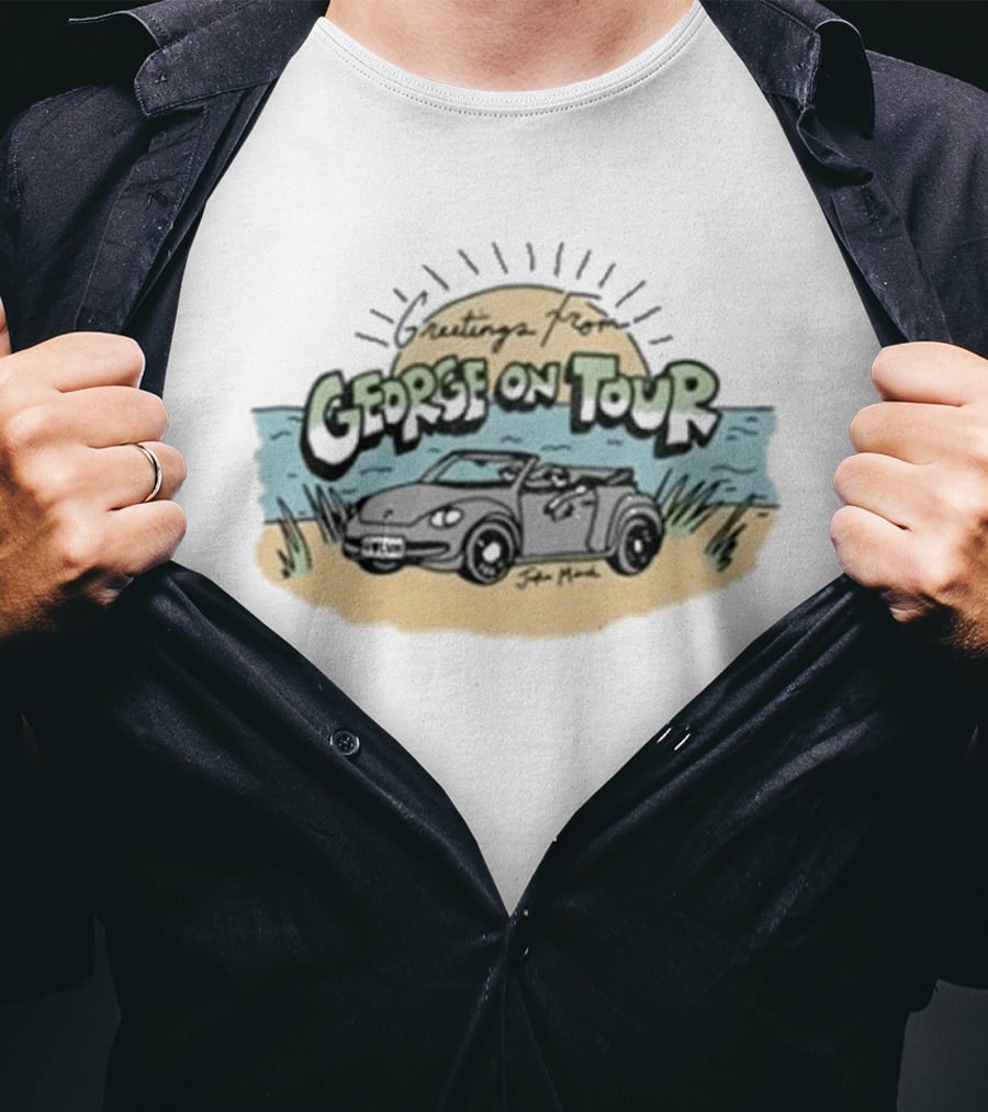 Greetings From George On Tour Beach Car Jake Minch T-Shirt