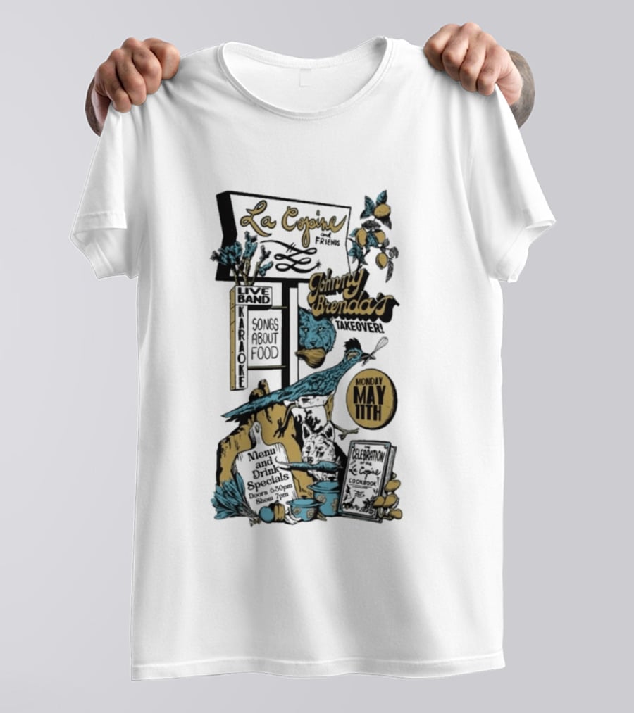 La Copine Voices Songs About Food Johnny Brenda's May 11 2026 T-Shirt