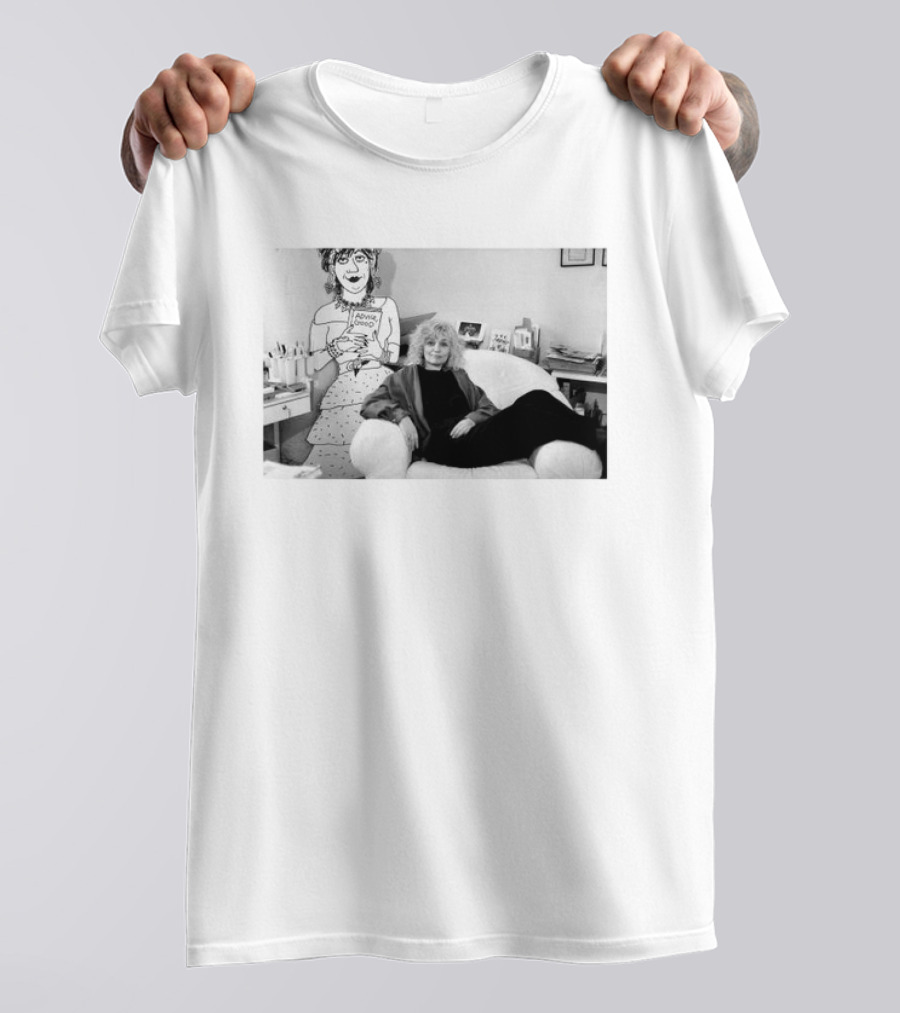 Nicole Hollander With Iconic Advice Lady Cartoon T-Shirt