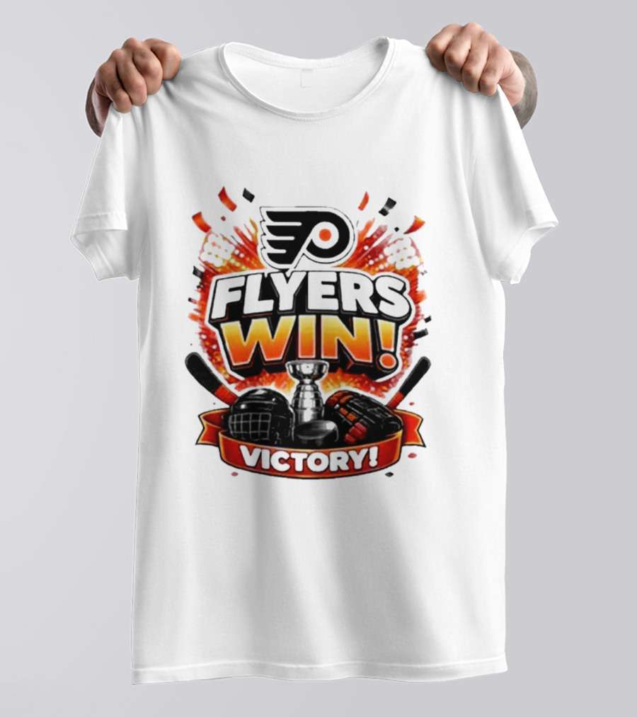 Philadelphia Flyers Win Victory Ice Hockey Celebration T-Shirt
