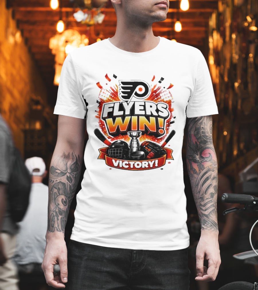 Philadelphia Flyers Win Victory Ice Hockey Celebration T-Shirt