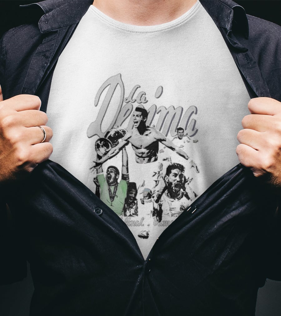 Vynacy Real Madrid La Decima Campeones De Europa Celebration Trophy Victory T-Shirt