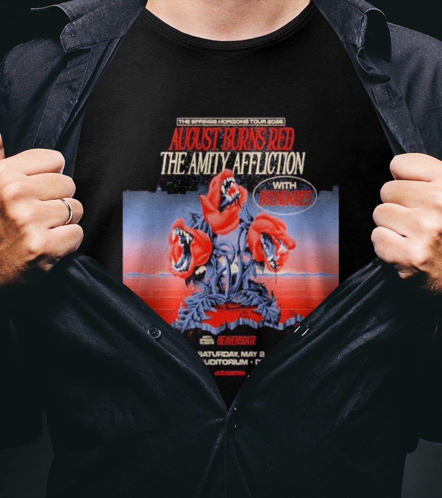 The Springs Horizon Tour 2026 August Burns Red The Amity Affliction Fit For A King Boulder Theater Denver CO May 2nd T-Shirt