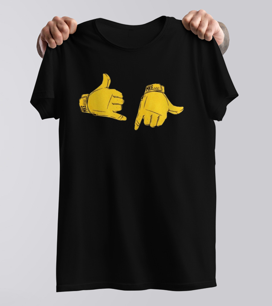 Call Ended Hands MKE Milwaukee Brewers Baseball T-Shirt